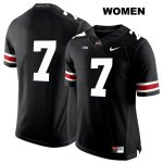 Women's NCAA Ohio State Buckeyes Dwayne Haskins #7 College Stitched No Name Authentic Nike White Number Black Football Jersey RE20B88DQ